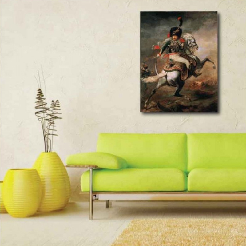 Πίνακας σε καμβά Théodore Géricault - The Charging Chasseur - 1812